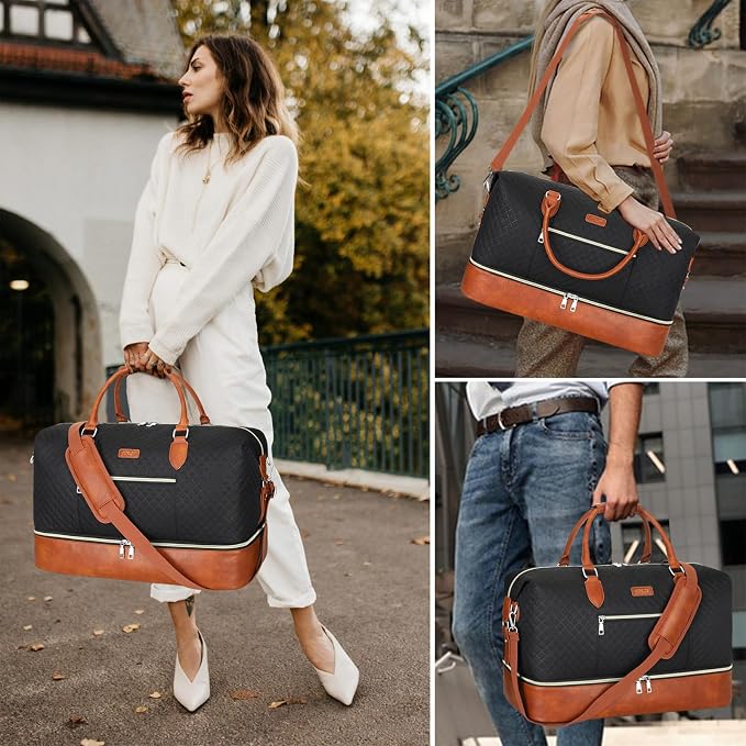 Weekender Bag for Women, Travel Duffel Bag Carry On Overnight Bag - Image 8