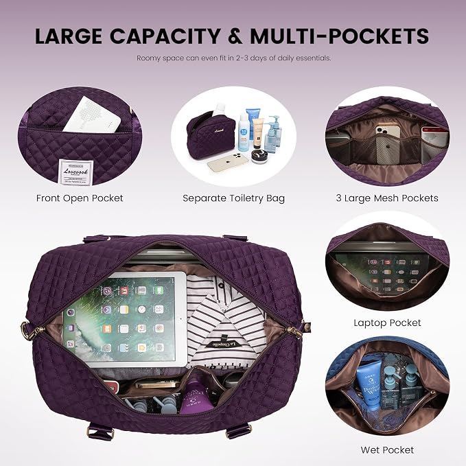 LOVEVOOK Travel Duffle Bag, Weekender Bags - Image 3