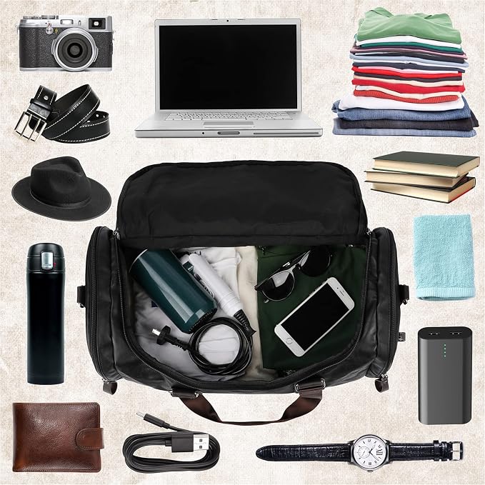 Duffel Bag PU leather - Image 3