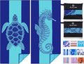 2 Pack Microfiber Lightweight Beach Towel 71"x32" Oversized Extra Large Thin by Qinqinamu