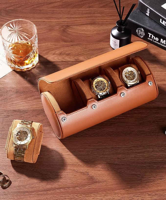 Homde Travel Watch Box Leather: Traveling Case - Image 2