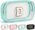 YOOLIFE Initial Clear Makeup Bag | Waterproof Large Makeup Bag | Personalized by YOOLIFE