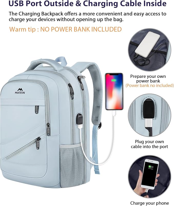 MATEIN 18 Inch Laptop Backpack for Women, Extra Large Anti Theft College - Image 6