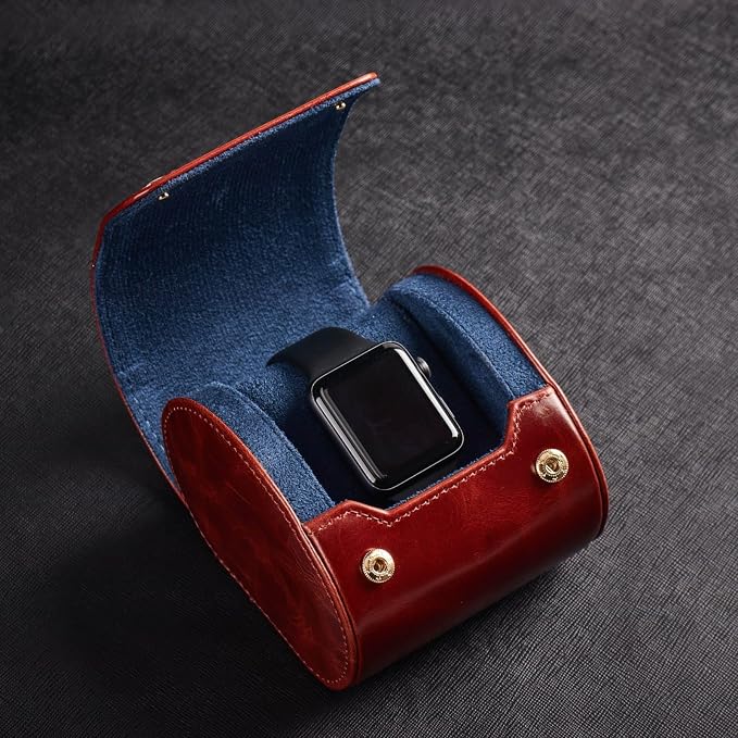 Genuine Napa Leather Watch Roll Travel Case - Image 4