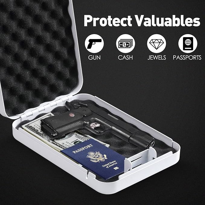 Tenamic Pistol Safe, Portable Travel Gun Safe, Solid Steel Handgun Lock Box - Image 4