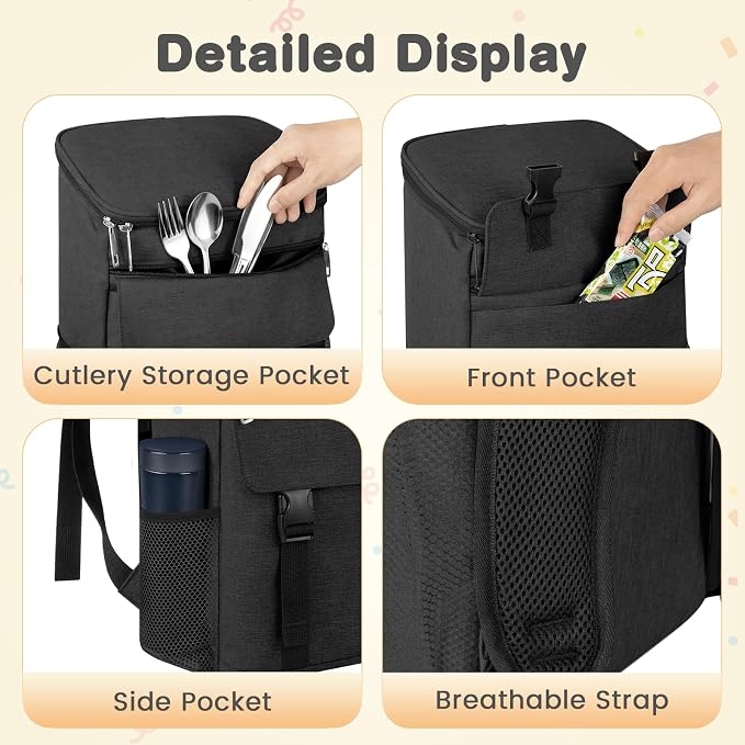 Cooler Backpack Soft Insulated Leak Proof 50 Cans Insulated Backpack Cooler - Image 4