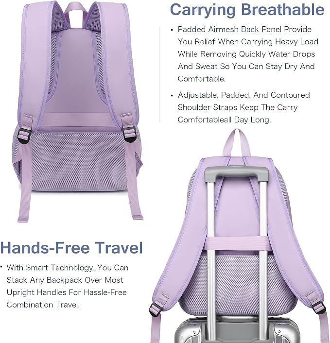 Boavan Laptop Backpack for women, 15.6inch Laptop Bag - Image 4
