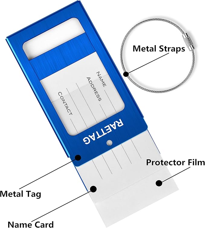 Luggage Tags Metal Suitcase Tags Travel Bag ID Identifier Luggage Tag - Image 4