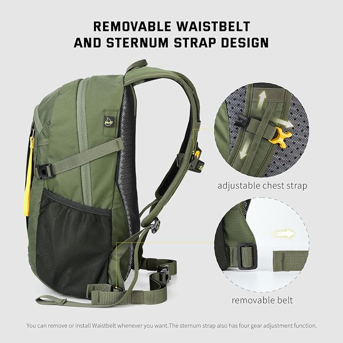 SKYSPER Small Hiking Backpack, 20L Lightweight Travel Backpacks Hiking Daypack - Image 3