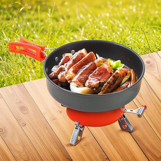 8pcs Camping Cookware Camping Pots and Pans Set - Image 7