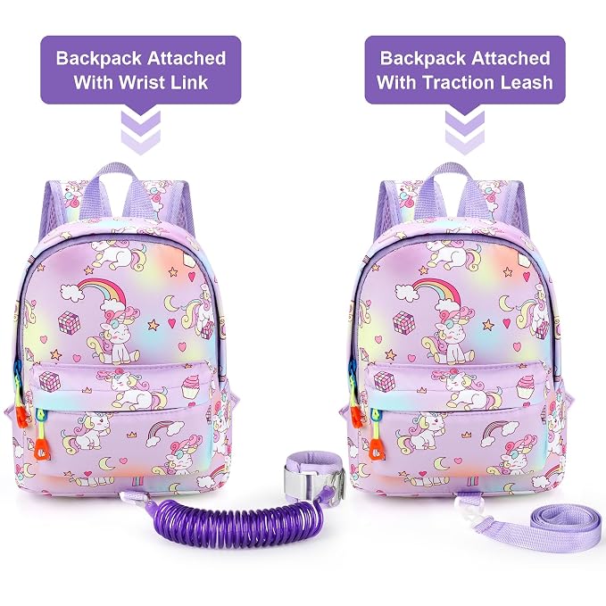 Accmor Toddler Harness Backpack Leash, Mini Unicorn Backpacks - Image 3