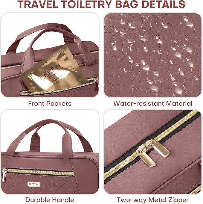 Hanging Toiletry Bag for Women Travel, 2 Sizes Large & Small Waterproof - Image 6