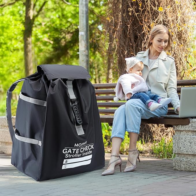MOYAQI Stroller Travel Bag for Airplane, Gate Check Bag Backpack - Image 2