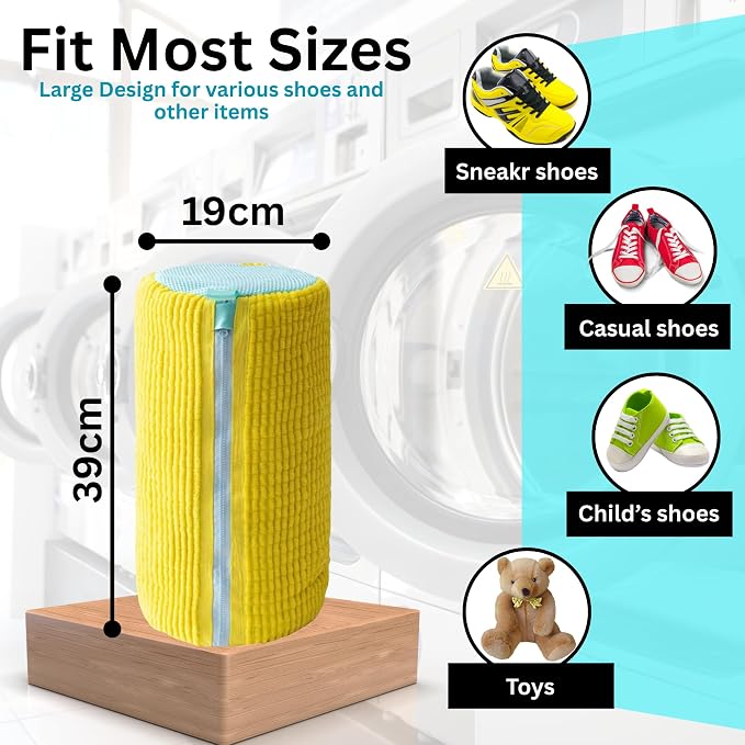 2-Pack Shoe Laundry Bags for Washer & Dryer – Reusable Sneaker laundry Bag - Image 3