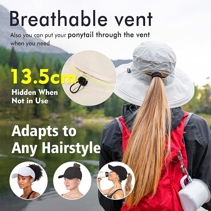 UV 50 Sun Hat for Women Wide Brim - Image 4