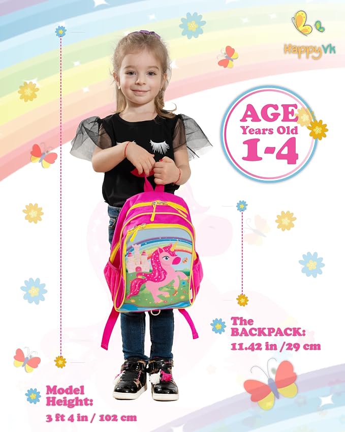 Backpack with Leash for Kids-Anti Lost Walking Toddler Leash-Unicorn design-for - Image 5