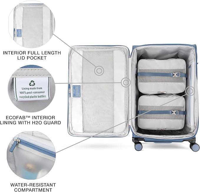 Travelpro VersaPack+ Lightweight Softside Expandable Checked Luggage, 8 Spinner - Image 7
