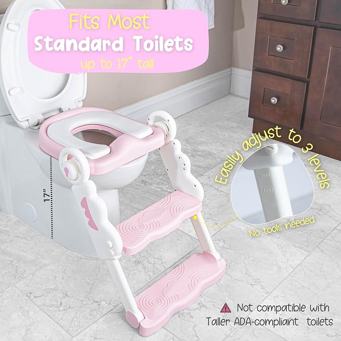 Musical & Sound Toddler Potty Training Seat w/Step Stool Ladder - Image 5