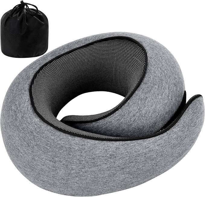 REDOFF®Travel Pillow for Neck Support, Memory Foam Neck Pillow for Airplane by Unknown