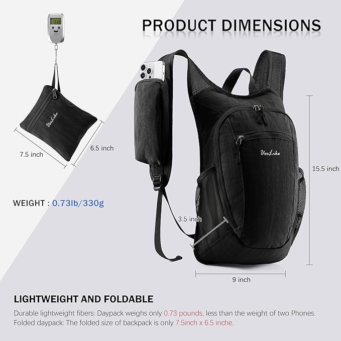 10L Small Hiking Backpack Travel Daypack Lightweight Packable Back Pack - Image 6