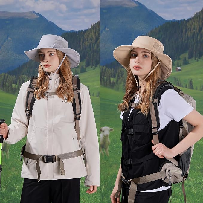 Sun Hat for Men/Women, UPF 50+ Fishing Hat, Waterproof Wide Brim Bucket Hat - Image 6