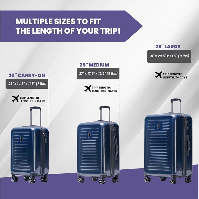 Spyder Rails 25 Inch Medium Expandable Hardside Upright Suitcase - Image 7