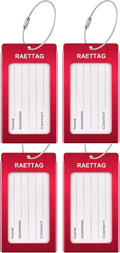Luggage Tags Metal Suitcase Tags Travel Bag ID Identifier Luggage Tag by WeBravery