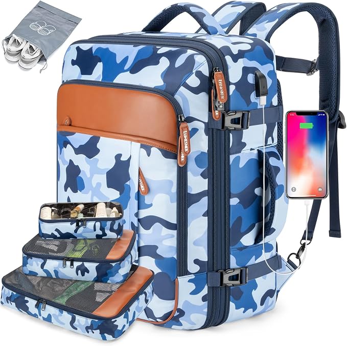 Travel Backpack 42L Carry on Backpack Flight Approved Expandable Travel by BAGPARKK