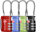 Fosmon TSA Approved Luggage Locks, Cable Suitcase Travel Lock, 3 Digit Long by Fosmon