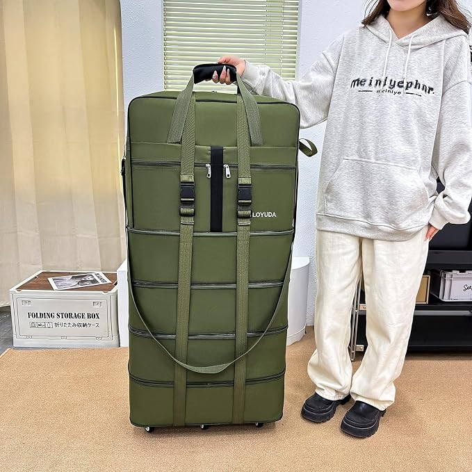 Expandable Foldable Luggage, Rolling Duffle Bag - Image 7