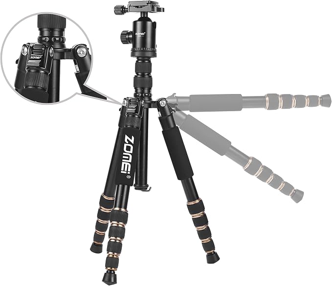 ZoMei Z669 Magnesium Aluminum Alloy Travel Camera Tripod - Image 8