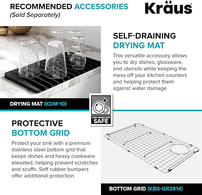KRAUS Bellucci 32” in. Undermount Workstation Granite Kitchen Sink in Metallic - Image 14