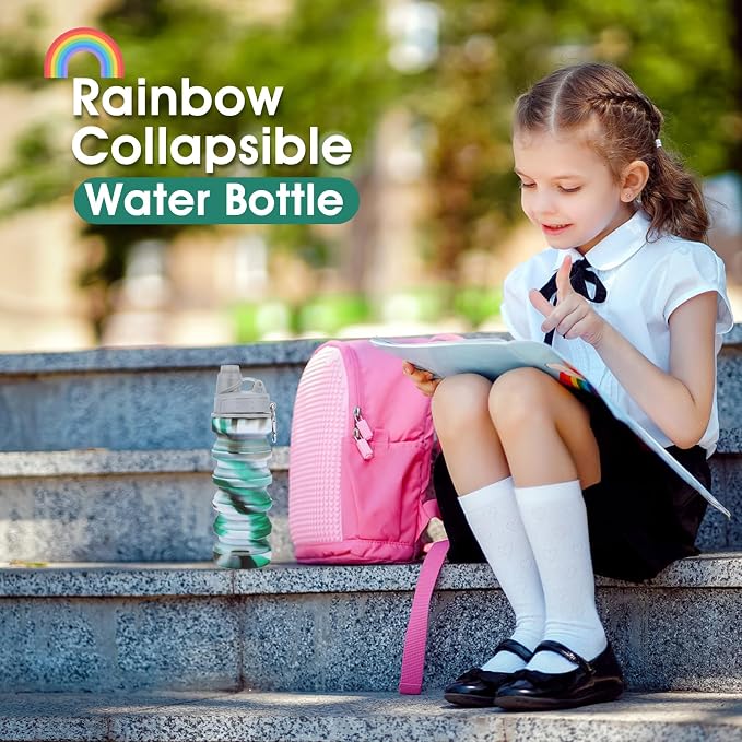 Rainbow Collapsible Water Bottles - Image 5
