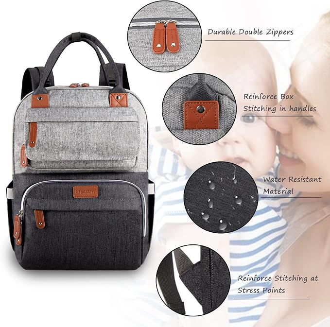 Diaper Bag Backpack, Baby Bag for Boys Girls, Large Diaper Backpack Travel - Image 8