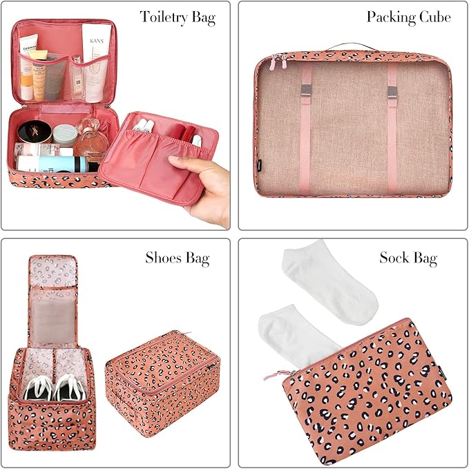 BAGAIL 8 Set Packing Cubes Luggage Packing Organizers - Image 4