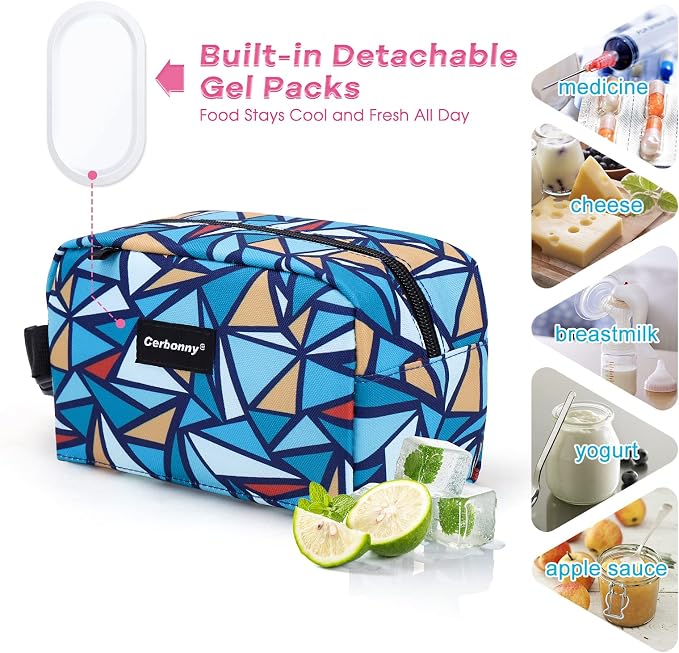 Freezable Lunch Bag, Freezable Snack Bag, Mini Cooler Bag - Image 2