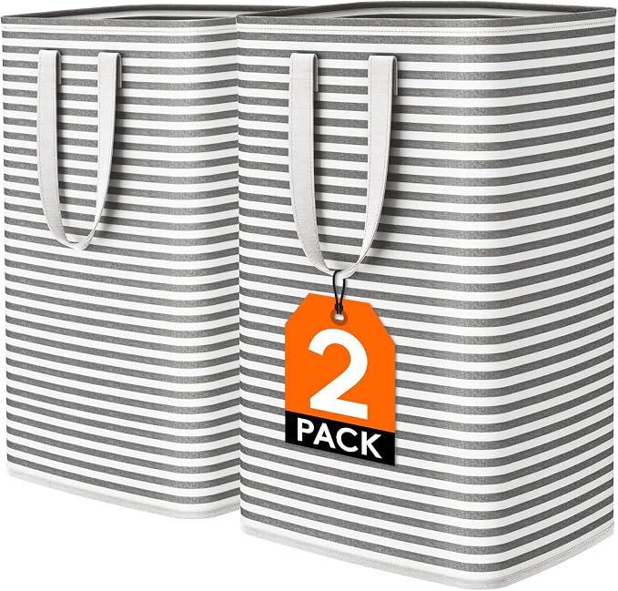 Lifewit 2 Pack Laundry Hamper Large Collapsible Laundry Baskets, Freestanding by Lifewit