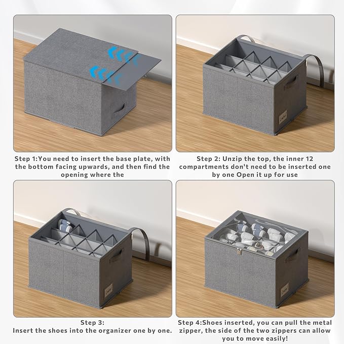 2 Pack Shoe Organizer for Closet - Image 2