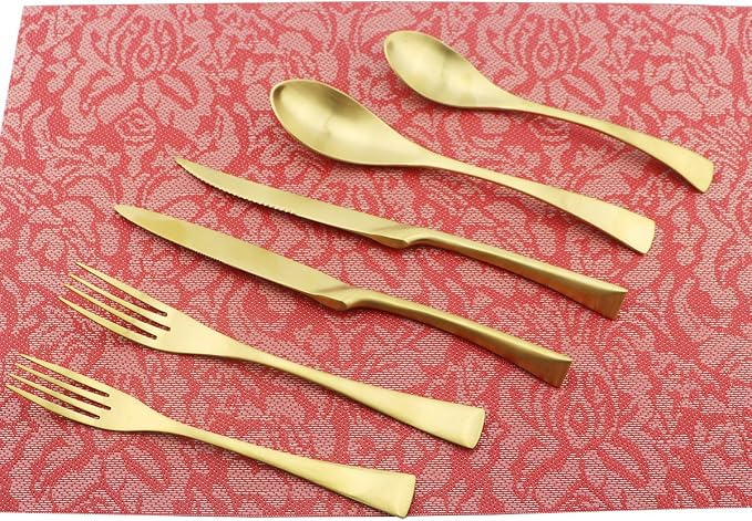 24-Piece Flatware Set, Extra Thick Heavy Duty - Image 3