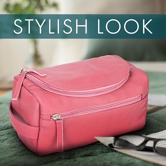 ELIZO Premium REAL Leather Toiletry Bag - Image 2
