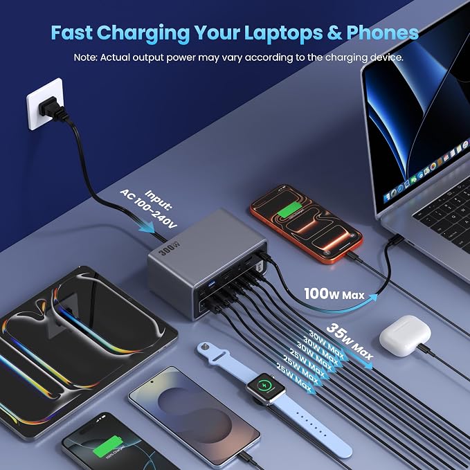 20-in-1 300W Charging Station, USB Docking Station Triple Display USB C Hub - Image 3