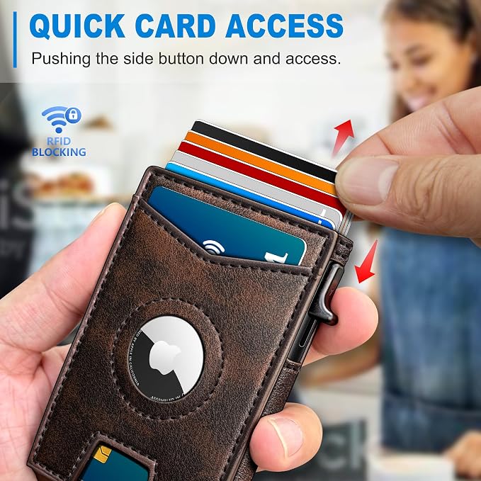 Airtag Wallet for Men, with Money Clip Gift Boxed, Slim Front Pocket Wallet - Image 5