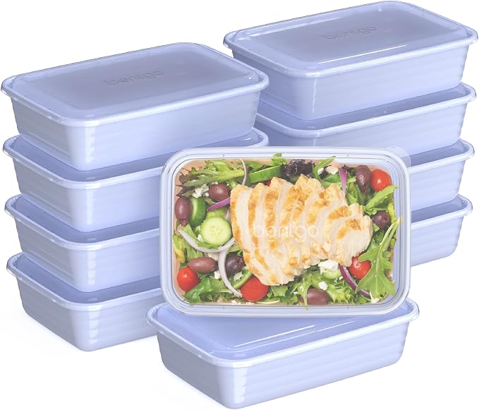 Bentgo 20-Piece Lightweight, Reusable BPA-Free 1-Compartment Containers by Bentgo