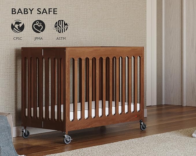 Foundations Boutique Folding Mini Baby Crib - Image 6