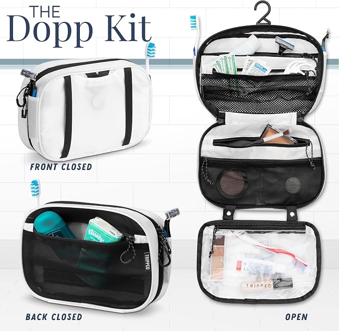 Toiletry Bag Kit Set: Hanging Travel Toiletry Bag + 311 TSA Cosmetic Liquid Bag - Image 4