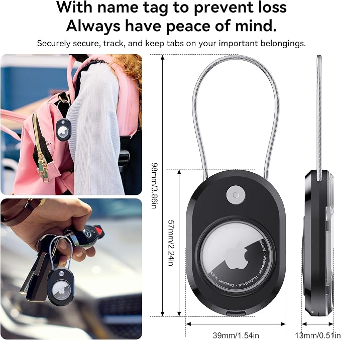 DDJ 2-Pack Luggage Tag Case for Apple Air Tracker Tag & Moto Tag - Image 8