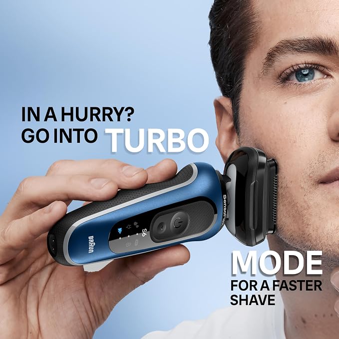 Braun Electric Shaver for Men, Series 6 6120s, Wet & Dry Shave, Turbo & Gentle - Image 4