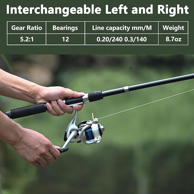 Fishing Pole Combo Set 6.9ft 2PCS Telescopic Fishing Rod and Reel Combo - Image 3
