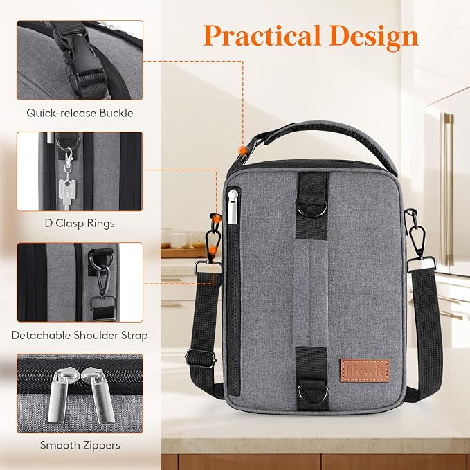 Lifewit Insulated Lunch Box for Men, Expandable Cooler Bag, Freezable Lunch Bag - Image 6
