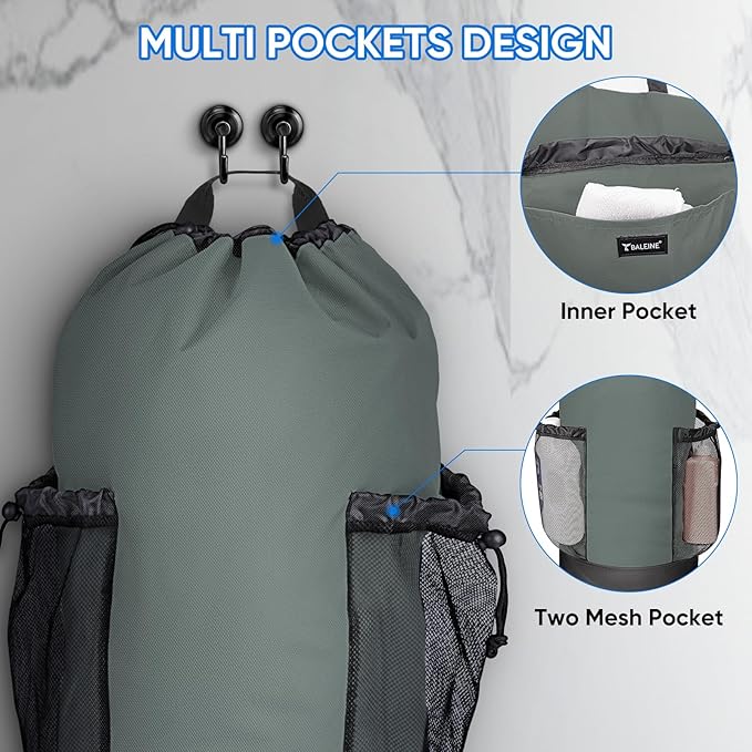 BALEINE 120L Laundry Bag Backpack, 900D Oxford Fabric Large Travel Laundry Bags - Image 3